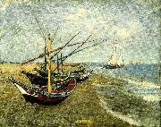 Vincent Van Gogh fiskear pa stranden vid saintes-mariesbat china oil painting artist